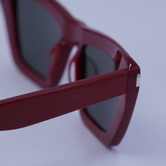 Saint Laurent SL467 003 Sunglasses Red Cat Eye Frame, Grey Lenses main image 10